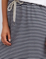 Elm - Travel Skirt - Navy/White Stripe - White & Co Living Skirts