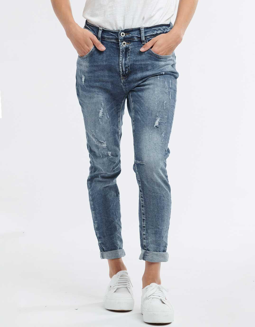 Italian Star - Emma Stretch Jean - Denim - White & Co Living Jeans