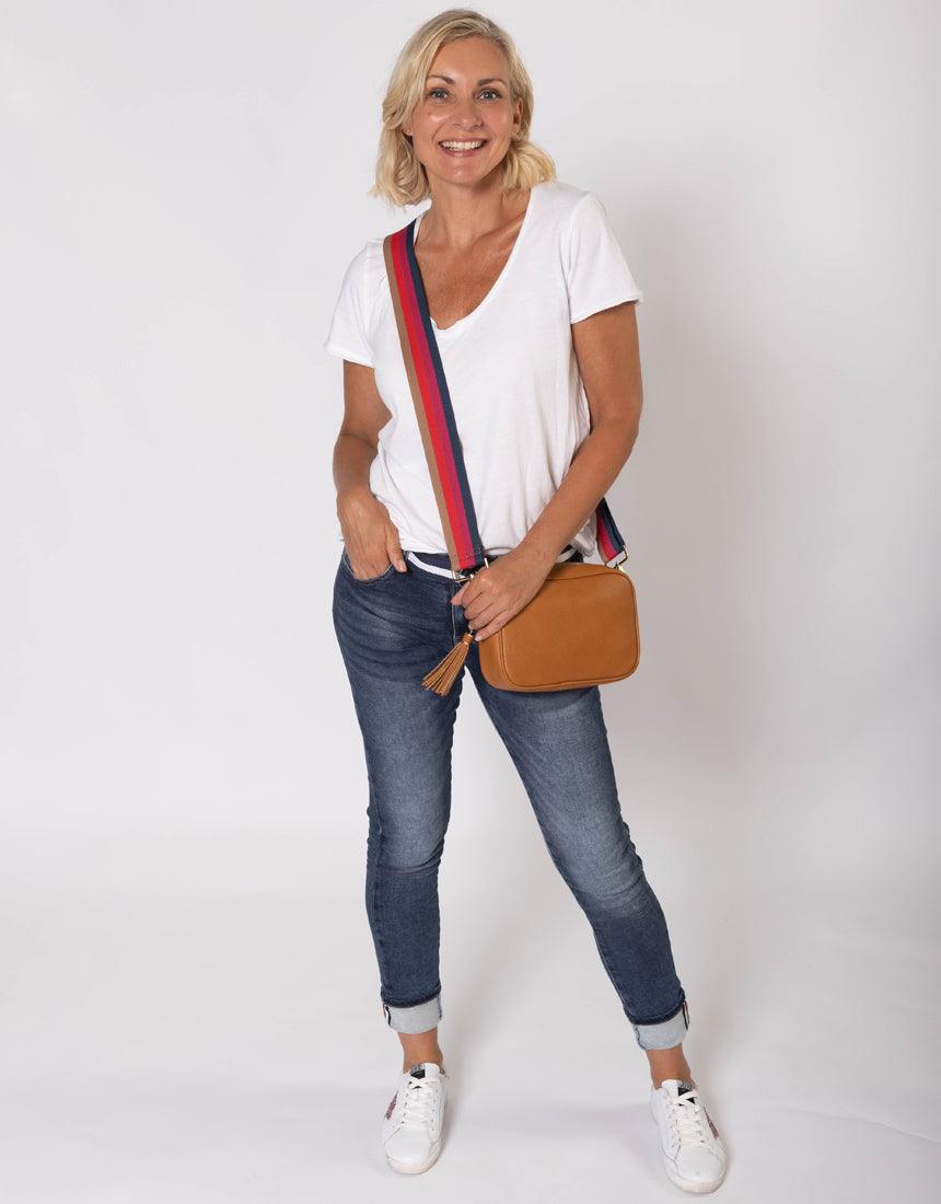White & Co. - Bag Strap Stripe - Fuchsia - White & Co Living Accessories