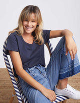 White & Co. - Original Round Neck T-Shirt - Navy - White & Co Living Tees & Tanks