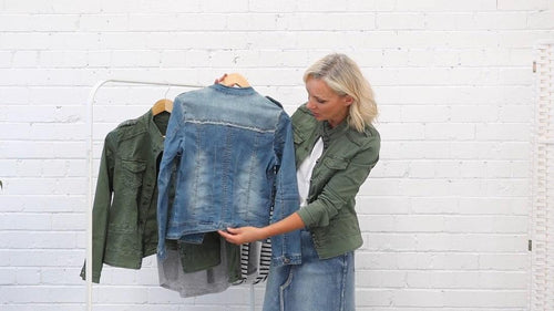 Fit Guide: Military Denim Jacket - White & Co Living