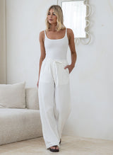 Lucia Tencel Denim Jean - White