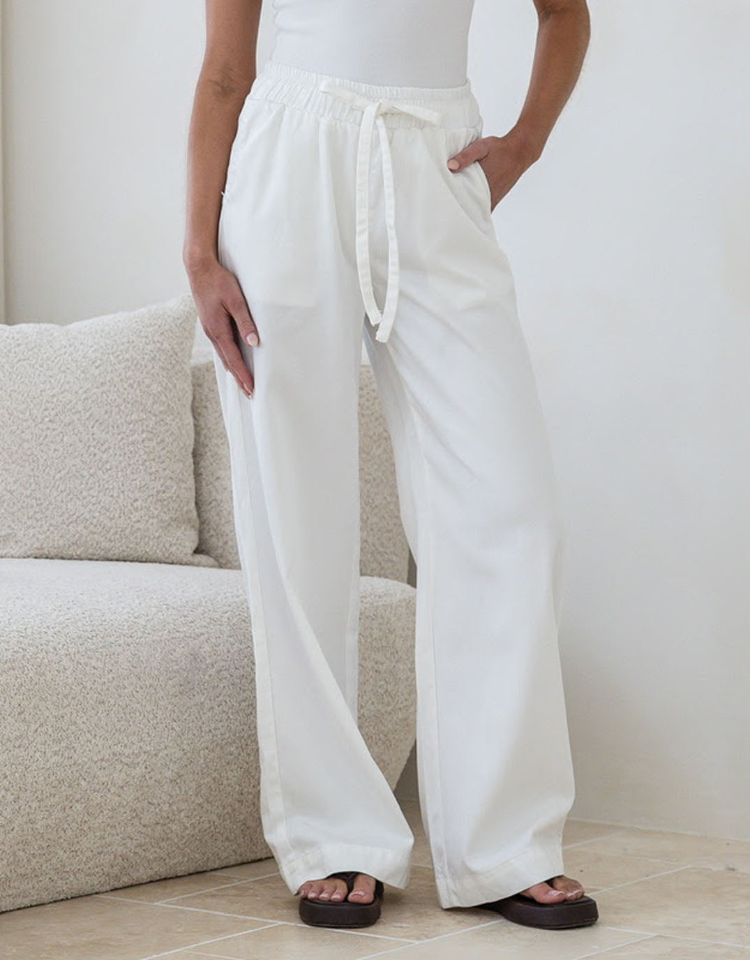 Lucia Tencel Denim Jean - White