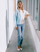 Aster Colour Block Knit - Soft Blue/Latte/Mocha