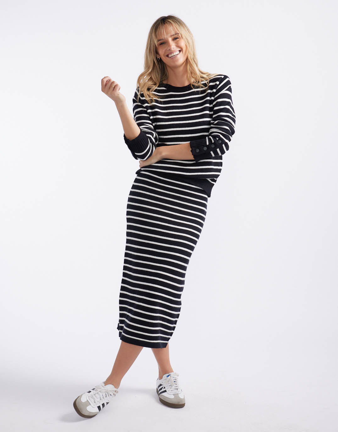 132-fashion-mari-skirt-black-white-stripe-womens-clothing