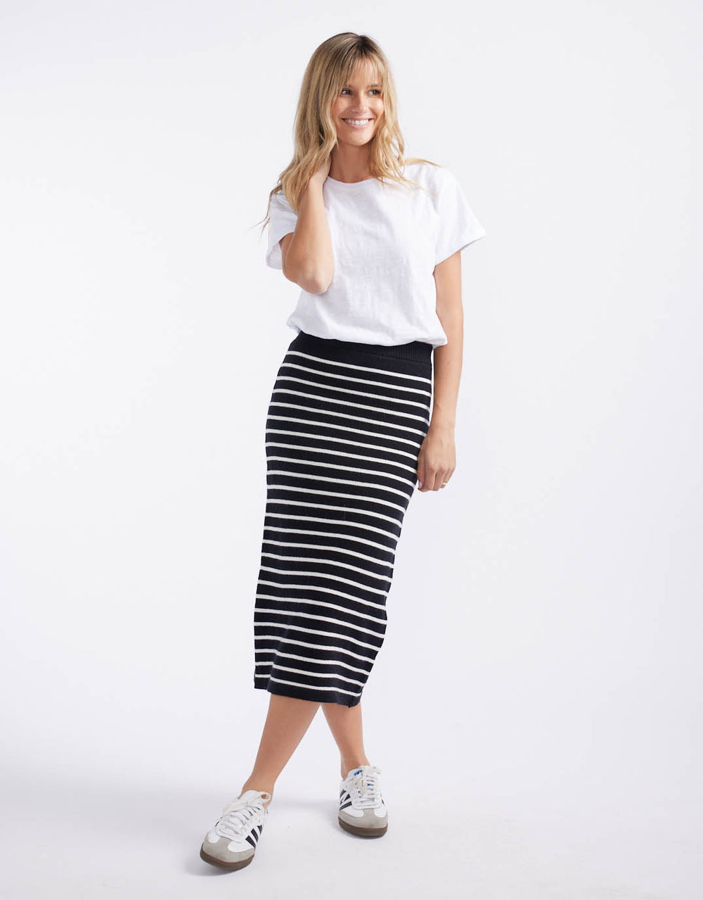 132-fashion-mari-skirt-black-white-stripe-womens-clothing