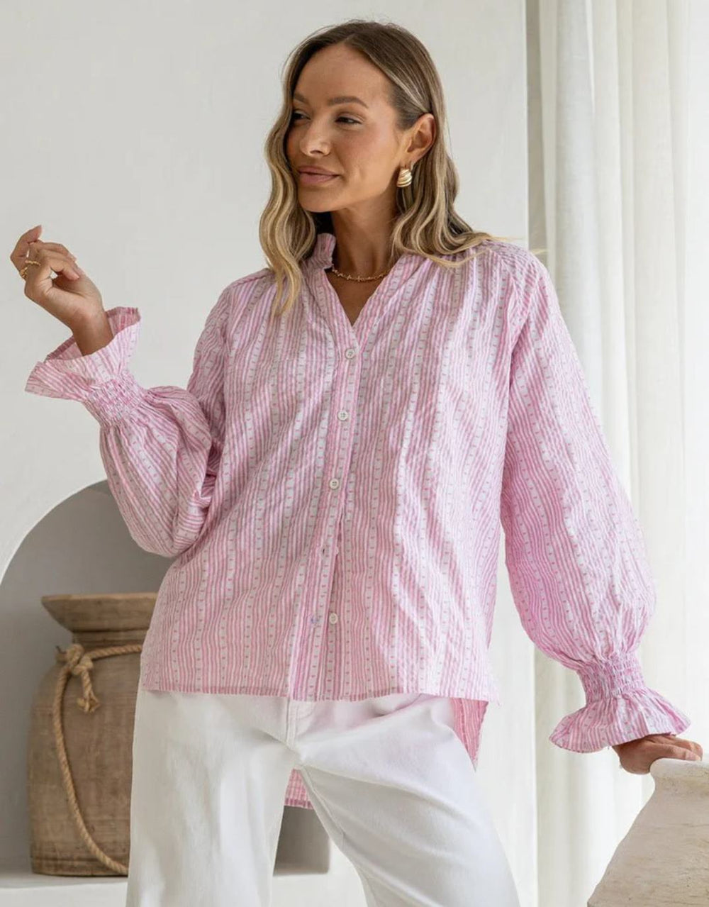 132-fashion-mila-heart-stripe-blouse-pink-white-womens-clothing