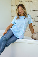 Stripe T-Shirt - Blue/White Stripe