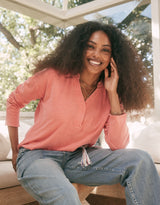 Henley Sunset Top - Melon