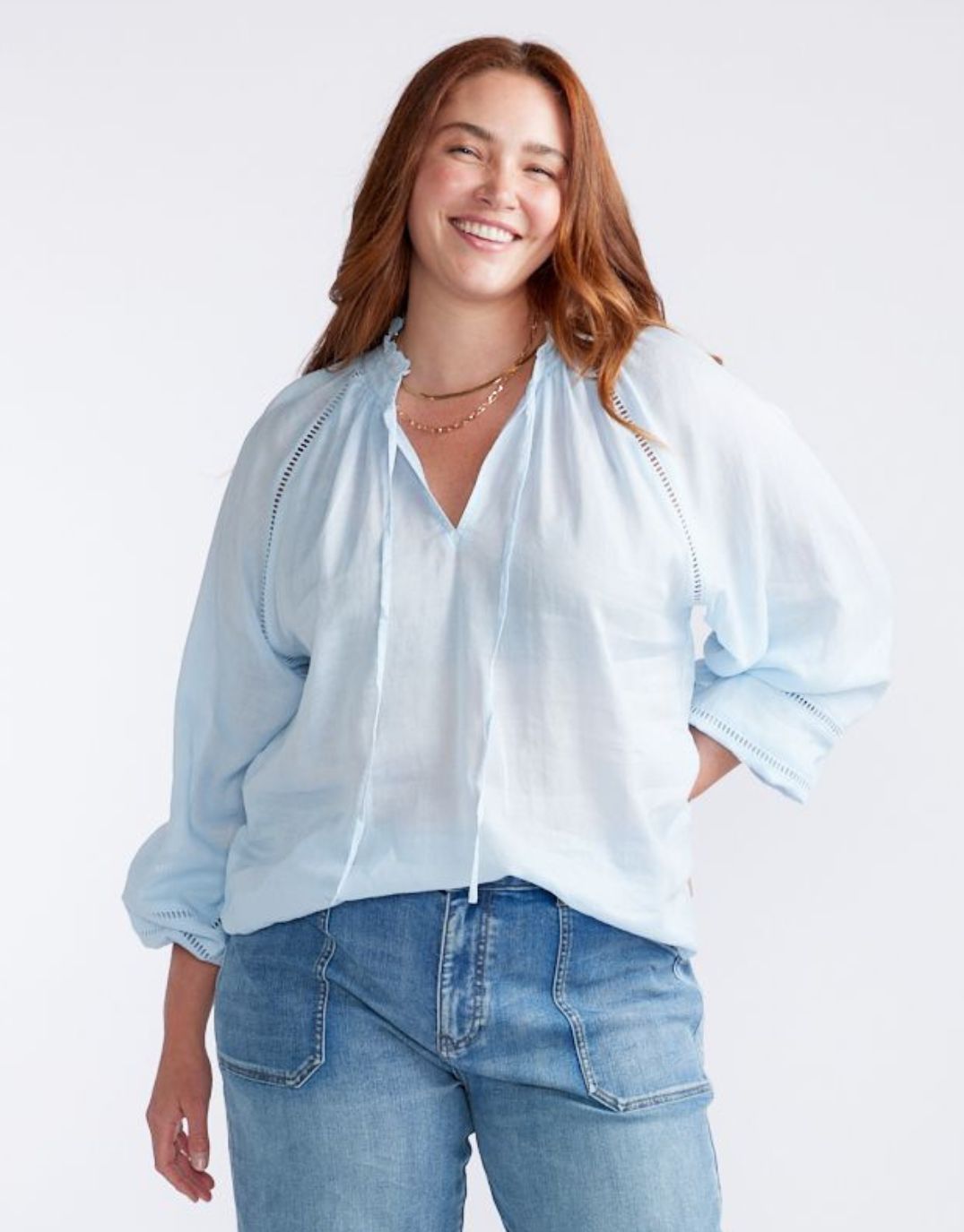 Isabelle Blouse - Ice Blue