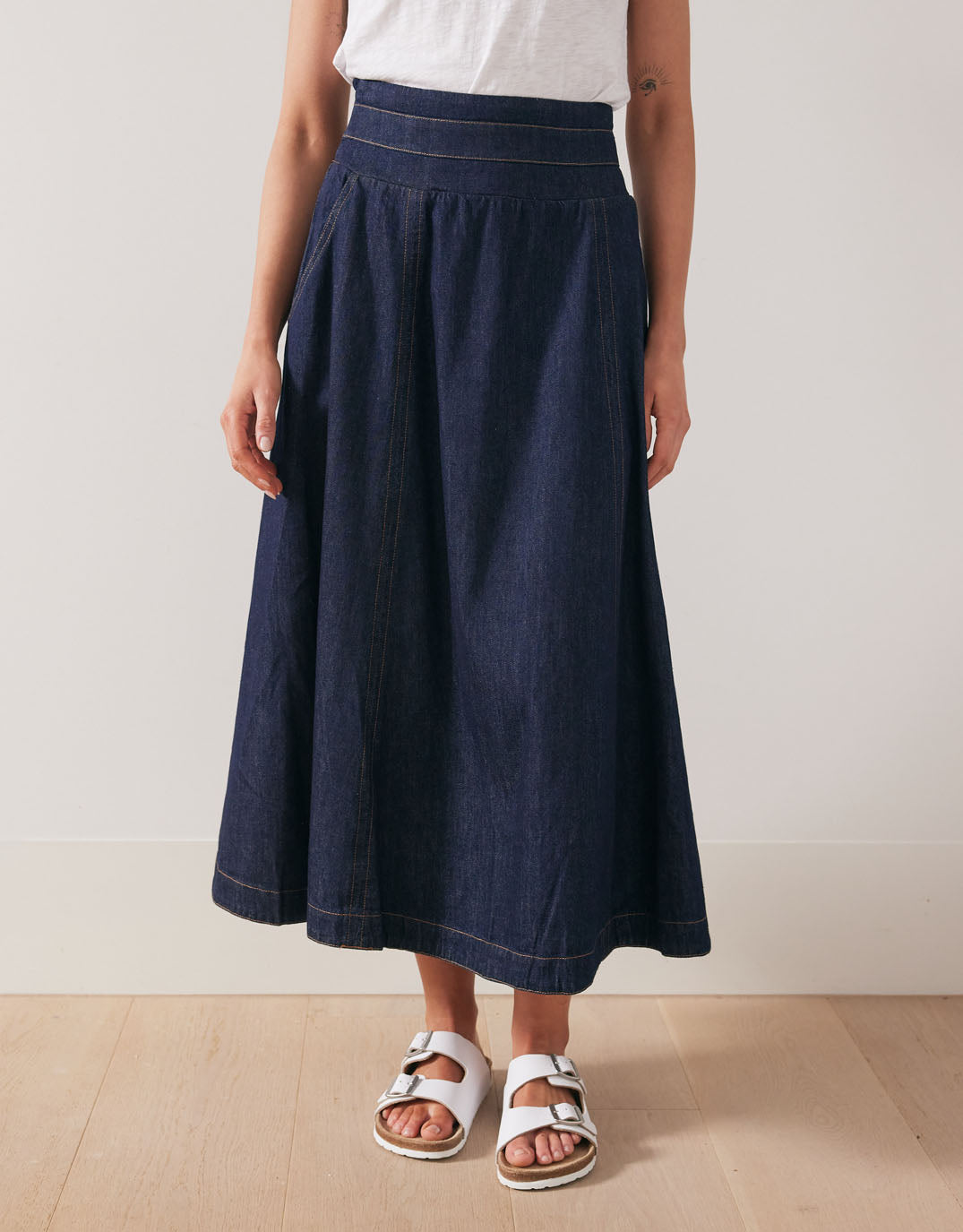 Buy Dakota Denim Midi Skirt Dark Denim 365 Days for Sale Online Australia White Co