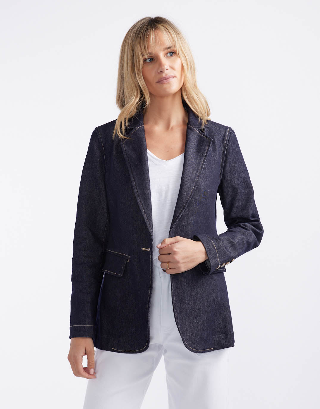 Denim Blazer - Dark Denim