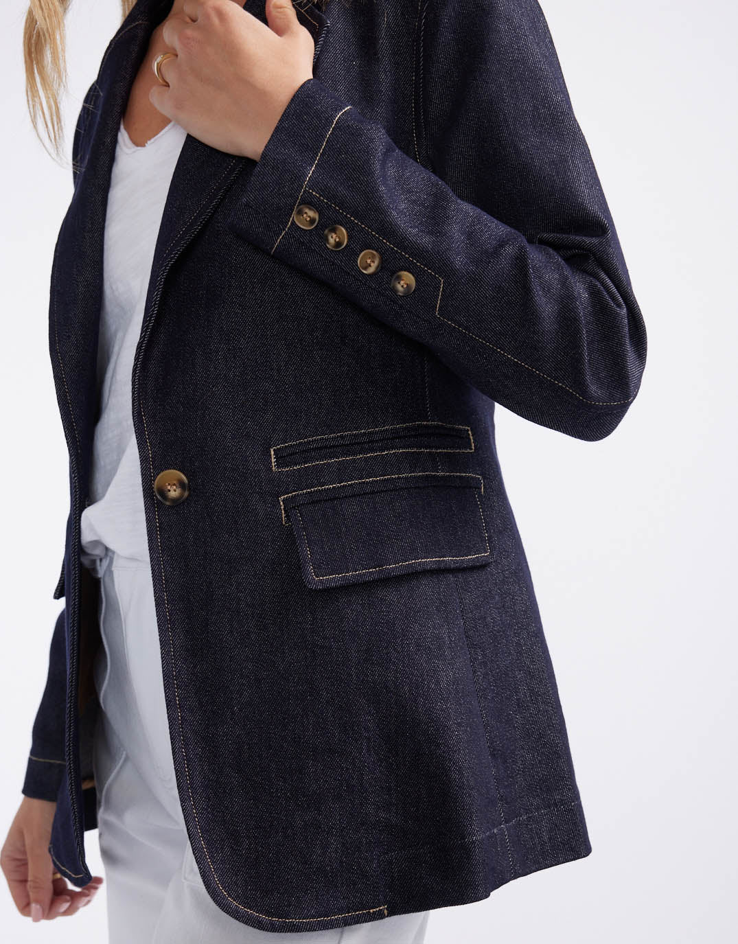 Denim Blazer - Dark Denim