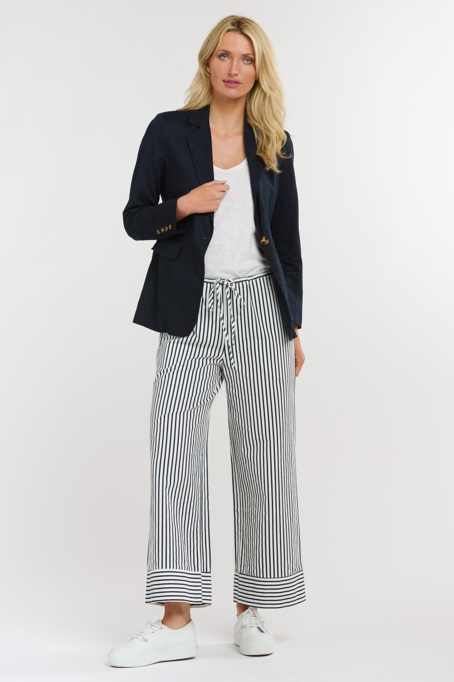 Portofino Linen Blazer - Navy