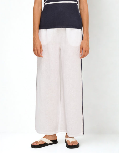 Monaco Pants - White/Navy