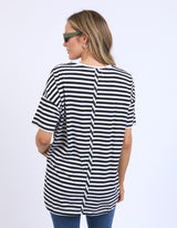 Lauren Short Sleeve Tee - Black/White Stripe