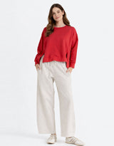 Barrel Leg Sweatpant - Grey Marle