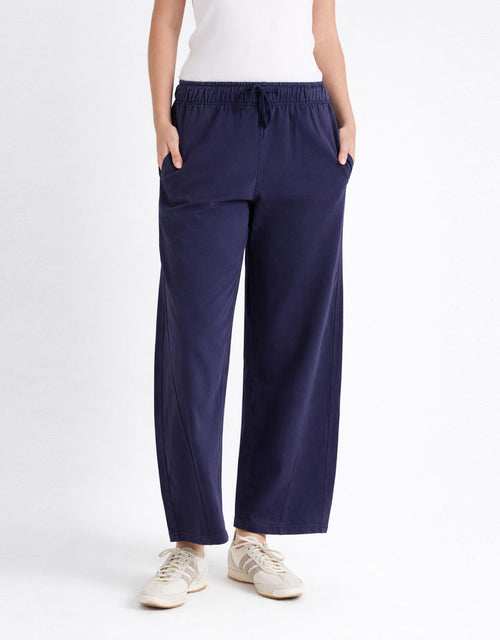 Barrel Leg Sweatpant - Navy
