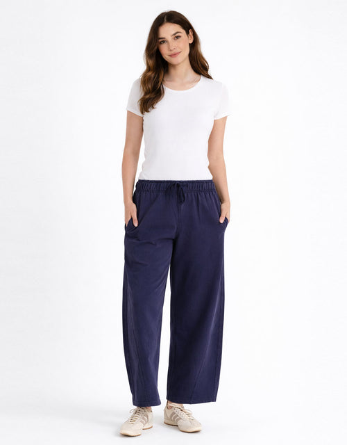 Barrel Leg Sweatpant - Navy