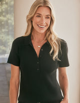 The Classic Rib Top - Black