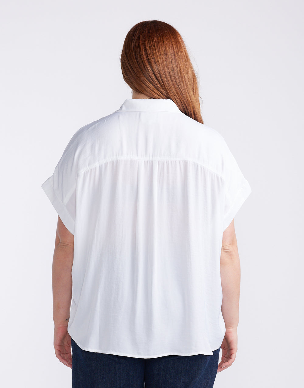 Effortless Drape Shirt - White