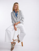 Ellery Stretch Straight Leg Jeans - White