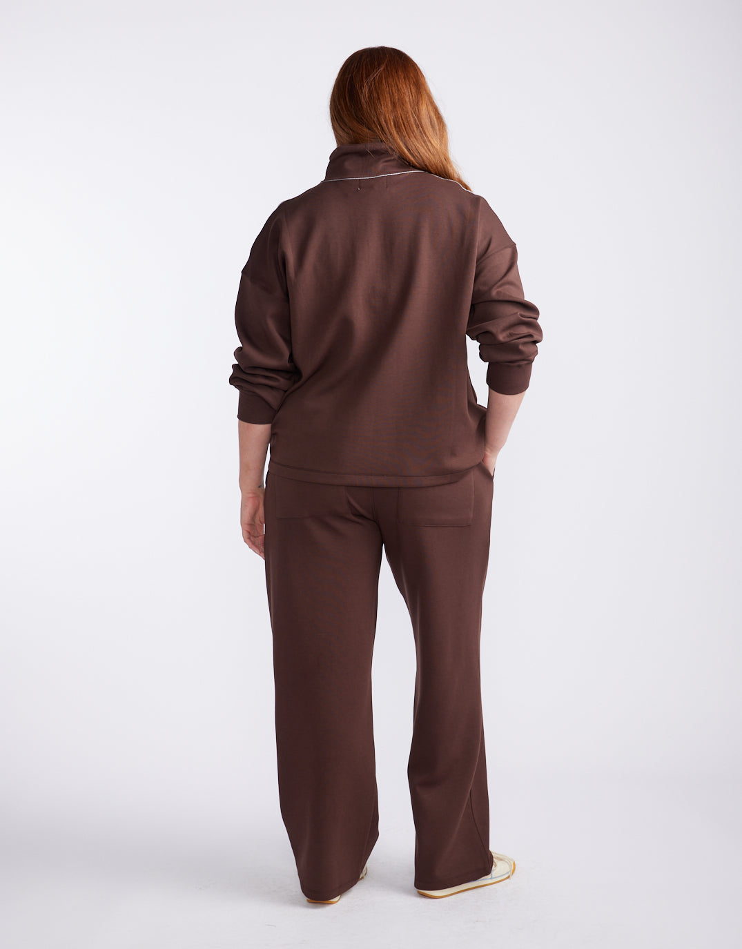 Escape Super Soft Half Zip Top - Chocolate