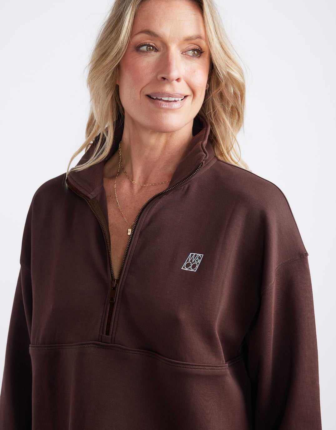 Escape Super Soft Half Zip Top - Chocolate