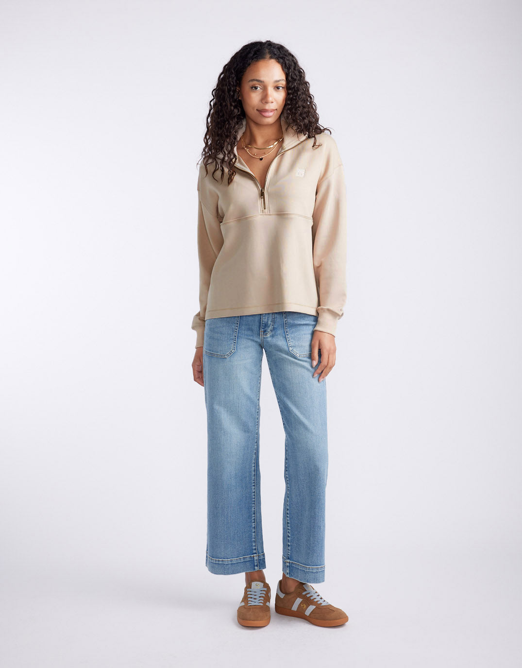 Escape Super Soft Half Zip Top - Stone