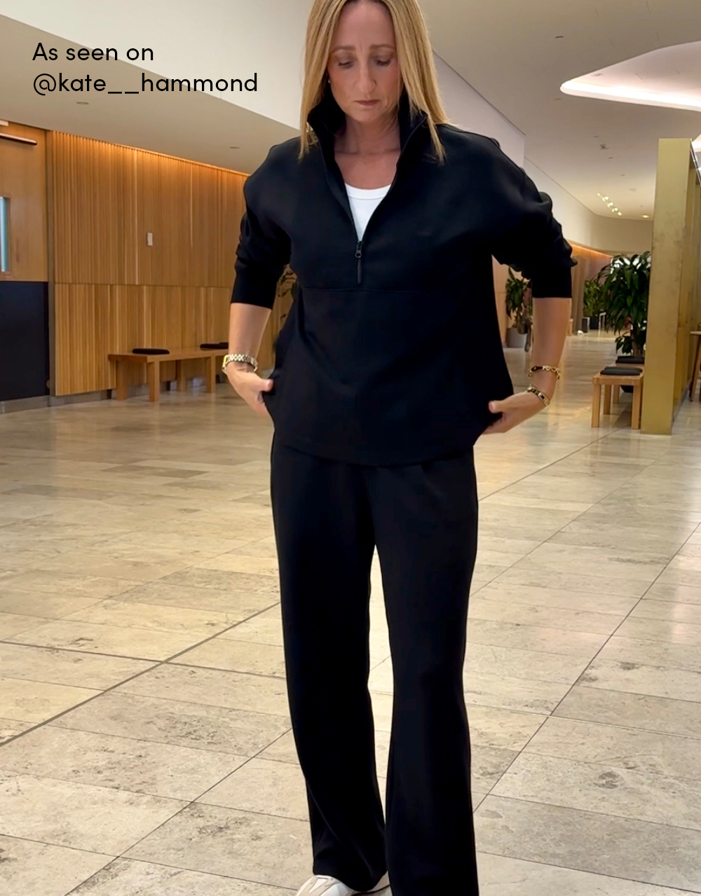 Escape Super Soft Half Zip Top - Black