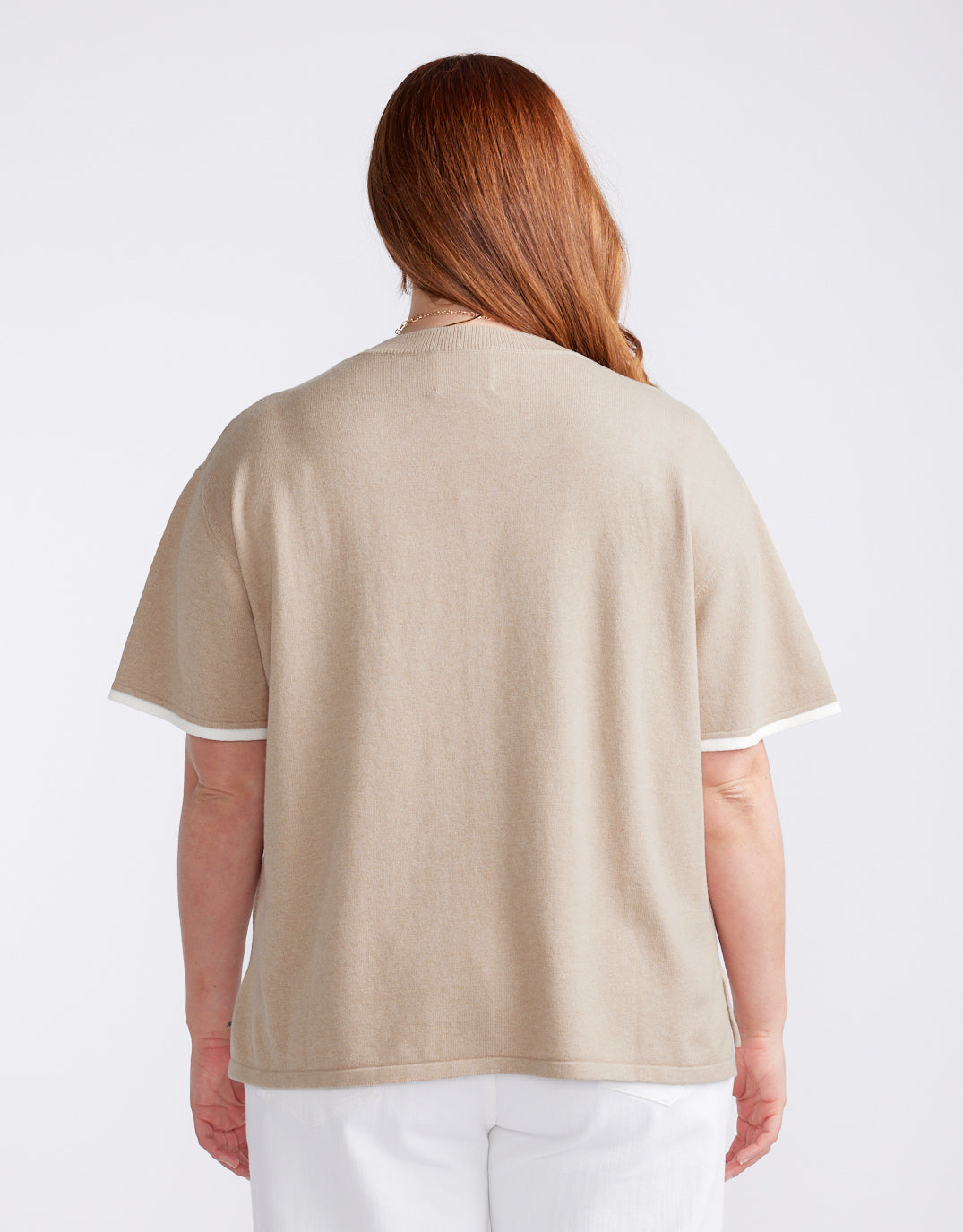 Frenchie Cotton Cashmere Tee - Latte