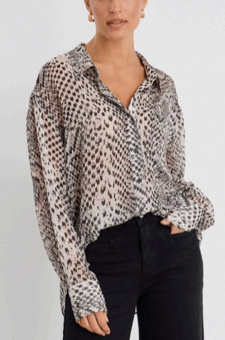 Felix Shirt - Charcoal Snake
