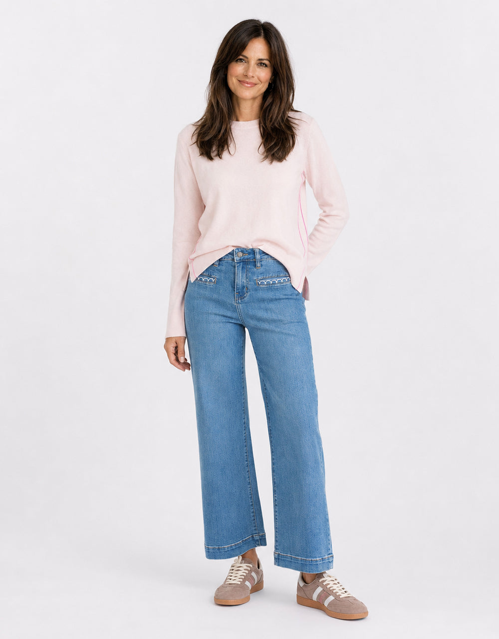 Freya Scallop Jean - 70's Blue