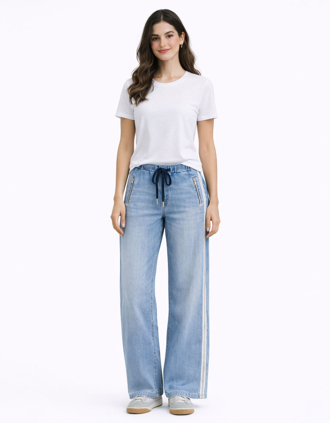 Glam Track - Silver Stripe Jean