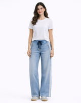 Glam Track - Silver Stripe Jean