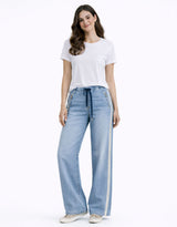 Glam Track - Silver Stripe Jean