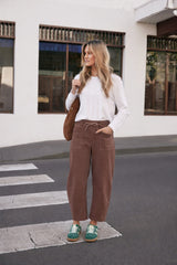 Leo Barrel Jeans - Chocolate