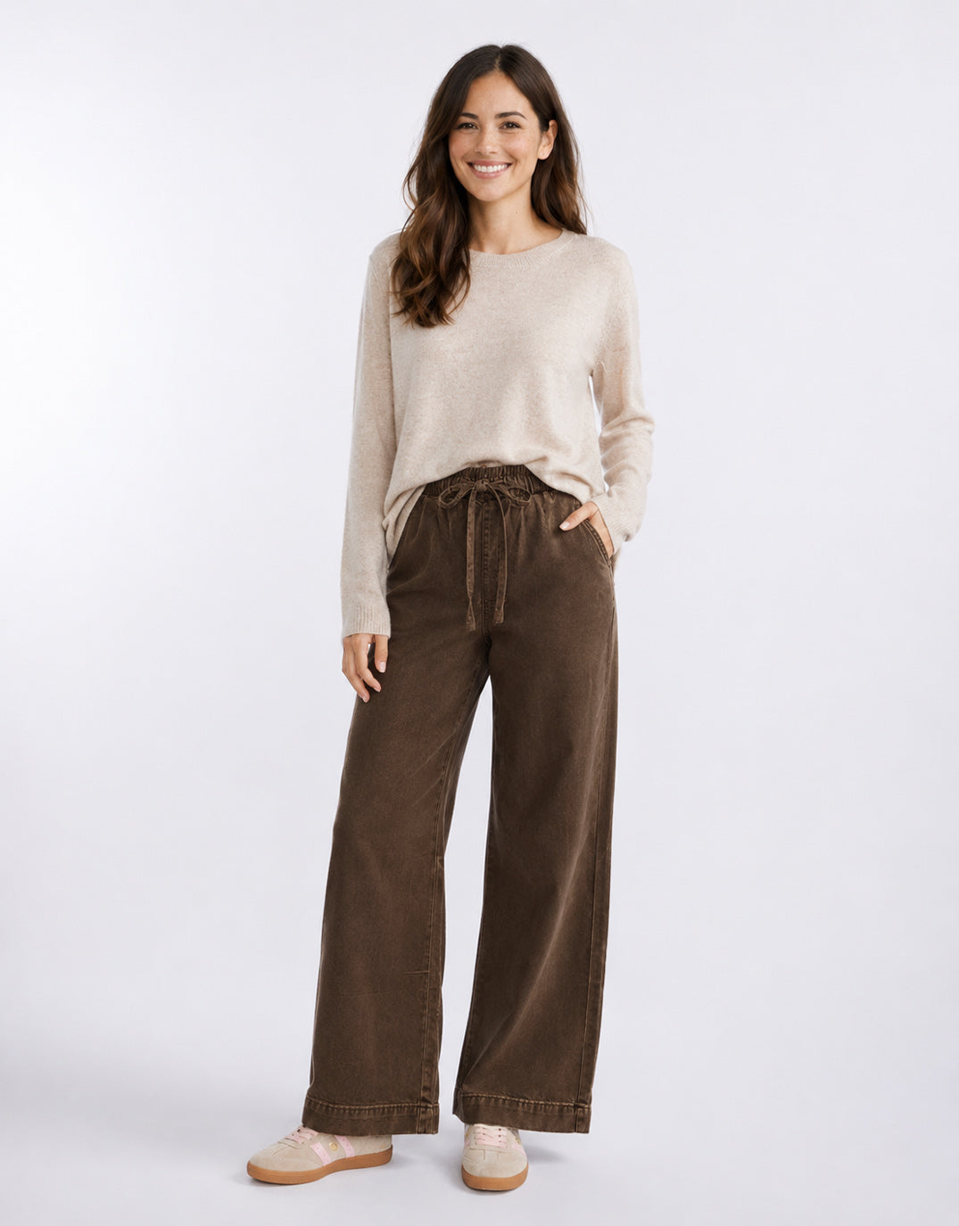 Lucia Tencel Denim Jean - Chocolate