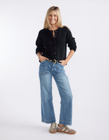 Maison Wool Cashmere Cardigan - Black