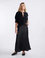 Maison Wool Cashmere Cardigan - Black