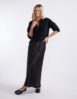 Maison Wool Cashmere Cardigan - Black