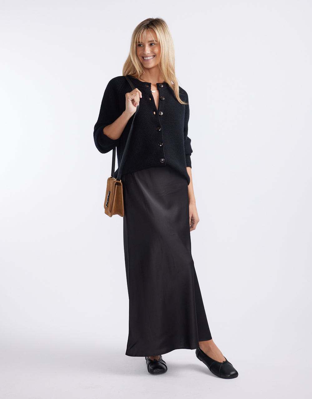 Maison Wool Cashmere Cardigan - Black