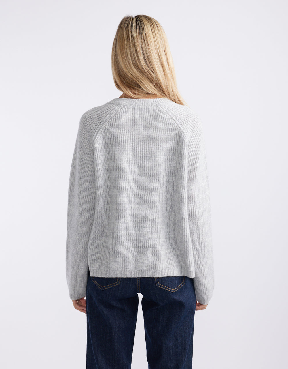Maison Wool Cashmere Cardigan - Grey Marle