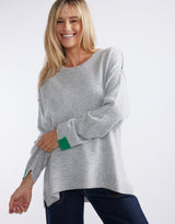 Marais Wool Cashmere Knit - Grey Marle