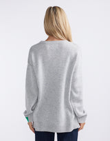 Marais Wool Cashmere Knit - Grey Marle