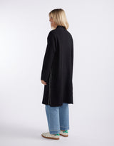 Montreux Wool Alpaca Longline Cardigan - Black