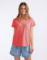 Original V Neck Tee - Poppy