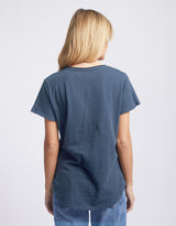 Original Round Neck Tee - Denim