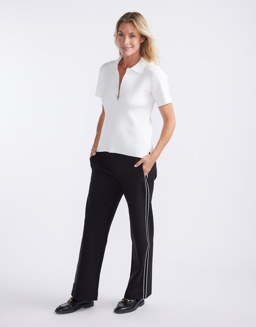 Timeless Straight Leg Ponte Pant - French Tape