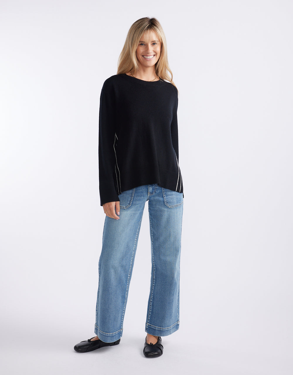 Riviera Wool Cashmere Knit - Black